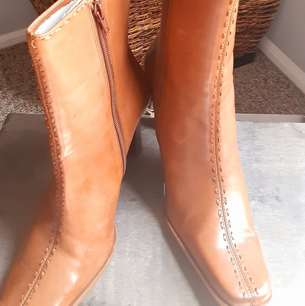 DIBA Cognac Leather Boots